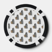 Halloween, Niedlich Ghost Grau, Trick oder Treat, Pokerchips (Rückseite)