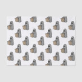 Halloween, Niedlich Ghost Grau, Trick oder Treat,  Seidenpapier (Vorderseite)