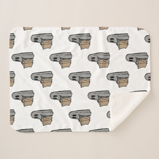 Halloween, Niedlich Ghost Grau, Trick oder Treat, Sherpadecke (Vorderseite (Horizontal))