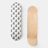 Halloween, Niedlich Ghost Grau, Trick oder Treat, Skateboard (Vorderseite)