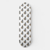 Halloween, Niedlich Ghost Grau, Trick oder Treat, Skateboard (Vorderseite)