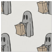 Halloween, Niedlich Ghost Grau, Trick oder Treat,  Stoff (Nahaufnahme)