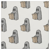 Halloween, Niedlich Ghost Grau, Trick oder Treat,  Stoff (Muster)