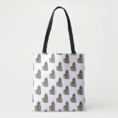 Halloween, Niedlich Ghost Grau, Trick oder Treat, Tasche (Vorderseite)