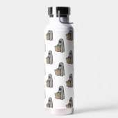 Halloween, Niedlich Ghost Grau, Trick oder Treat,  Trinkflasche (Links)