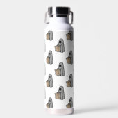 Halloween, Niedlich Ghost Grau, Trick oder Treat,  Trinkflasche (Vorne)