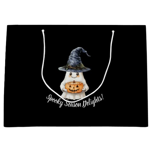 Halloween Niedlich Ghost Große Geschenktasche Geschenktüte (Vorderseite)