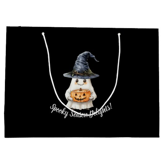 Halloween Niedlich Ghost Große Geschenktasche Geschenktüte (Rückseite)