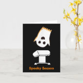 Halloween Niedlich Ghost Gymnast Vault Gymnasti Karte (Gelbe Blume)