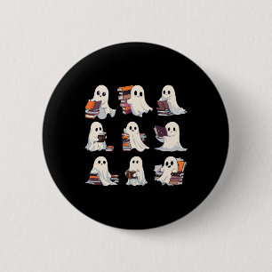 Halloween Niedlich Ghost mehr Bücher lesen Spooky Button