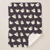 Halloween Niedlich Ghost Pattern Fall Sherpa Blank Sherpadecke (Vorderseite)