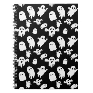 Halloween Niedlich Ghost Pattern Notizblock