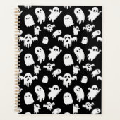Halloween Niedlich Ghost Pattern Planer (Vorderseite)