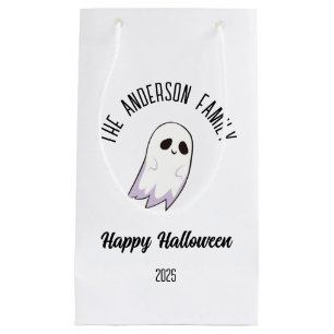 Halloween Niedlich Ghost Personalisierter Name Jah Kleine Geschenktüte