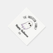 Halloween Niedlich Ghost Personalisierter Name Jah Serviette (Ecke)