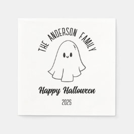Halloween Niedlich Ghost Personalisierter Name Jah Serviette