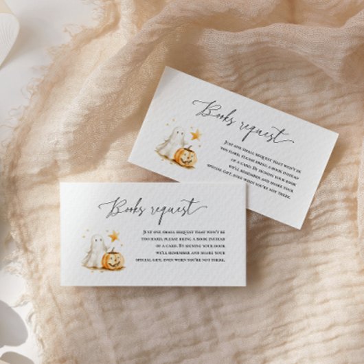 Halloween Niedlich Ghost Pumpkin Buchanfrage Begleitkarte