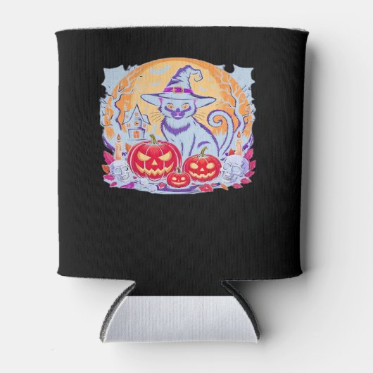 Halloween Niedlich Ghost Pumpkin Cat Classic T - S Dosenkühler (Vorderseite)