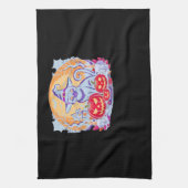 Halloween Niedlich Ghost Pumpkin Cat Classic T - S Geschirrtuch (Vertikal)