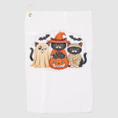 Halloween Niedlich Ghost Pumpkin Cat Classic T - S Golfhandtuch (Vorderseite)