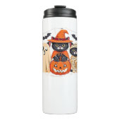 Halloween Niedlich Ghost Pumpkin Cat Classic T - S Thermosbecher (Vorderseite)