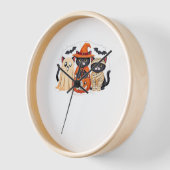 Halloween Niedlich Ghost Pumpkin Cat Classic T - S Uhr (Winkel)