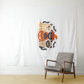 Halloween Niedlich Ghost Pumpkin Cat Classic T - S Wandteppich (Beispiel (Horizontal))