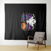 Halloween Niedlich Ghost Pumpkin Cat Classic T - S Wandteppich (Beispiel (Horizontal))