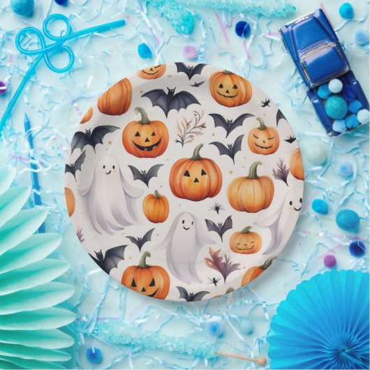 Halloween Niedlich Ghost Pumpkin Party Plate Pappteller (Party)