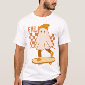 Halloween Niedlich Ghost Retro Fall T-Shirt (Vorderseite)