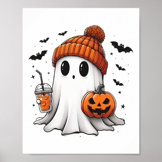 Halloween Niedlich Ghost Spice Womens Fall Spooky Poster (Vorne)