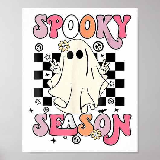 Halloween Niedlich Ghost Spooky Saison Poster (Vorne)