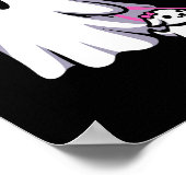 Halloween Niedlich Ghost Walking Hund Spooky Pink  Poster (Ecke)