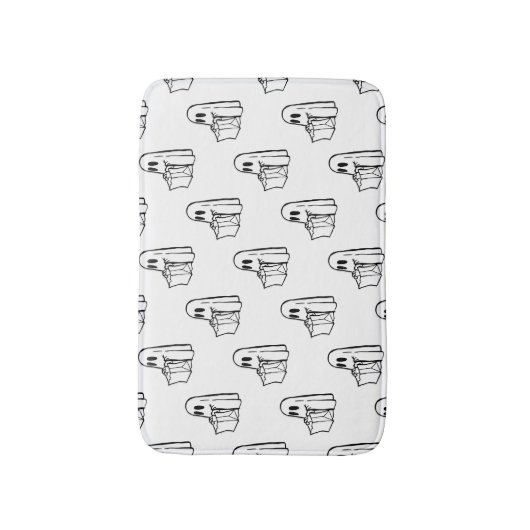 Halloween, Niedlich Ghost White, Trick oder Treat, Badematte (Vorderseite Vertikal)