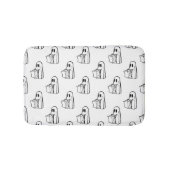 Halloween, Niedlich Ghost White, Trick oder Treat, Badematte (Vorderseite)