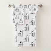 Halloween, Niedlich Ghost White, Trick oder Treat, Badhandtuch Set (Insitu)