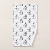 Halloween, Niedlich Ghost White, Trick oder Treat, Badhandtuch Set (Handtuch)