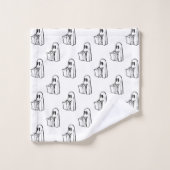 Halloween, Niedlich Ghost White, Trick oder Treat, Badhandtuch Set (Waschlappen)