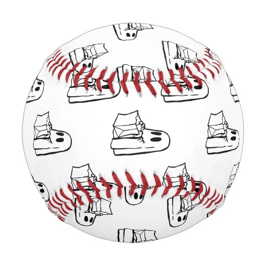 Halloween, Niedlich Ghost White, Trick oder Treat, Baseball (Vorderseite)