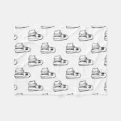 Halloween, Niedlich Ghost White, Trick oder Treat, Fleecedecke (Vorderseite (Horizontal))
