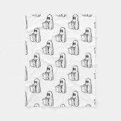 Halloween, Niedlich Ghost White, Trick oder Treat, Fleecedecke (Vorderseite)