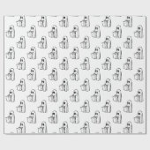 Halloween, Niedlich Ghost White, Trick oder Treat, Geschenkpapier (Flach)
