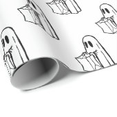 Halloween, Niedlich Ghost White, Trick oder Treat, Geschenkpapier (Rolleneckpunkt)
