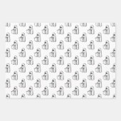 Halloween, Niedlich Ghost White, Trick oder Treat, Geschenkpapier Set (Vorderseite 3)