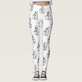 Halloween, Niedlich Ghost White, Trick oder Treat, Leggings (Vorderseite)