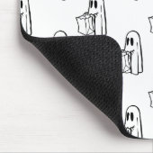Halloween, Niedlich Ghost White, Trick oder Treat, Mousepad (Ecke)