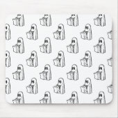 Halloween, Niedlich Ghost White, Trick oder Treat, Mousepad (Vorne)