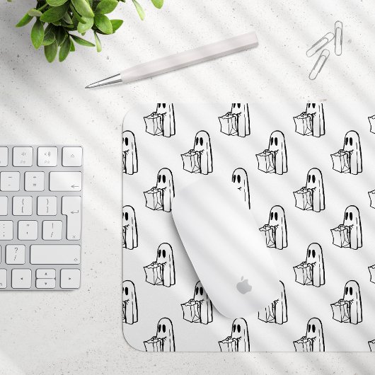 Halloween, Niedlich Ghost White, Trick oder Treat, Mousepad