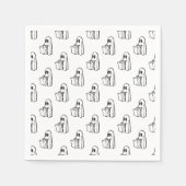 Halloween, Niedlich Ghost White, Trick oder Treat, Serviette (Vorderseite)