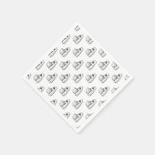 Halloween, Niedlich Ghost White, Trick oder Treat, Serviette (Ecke)